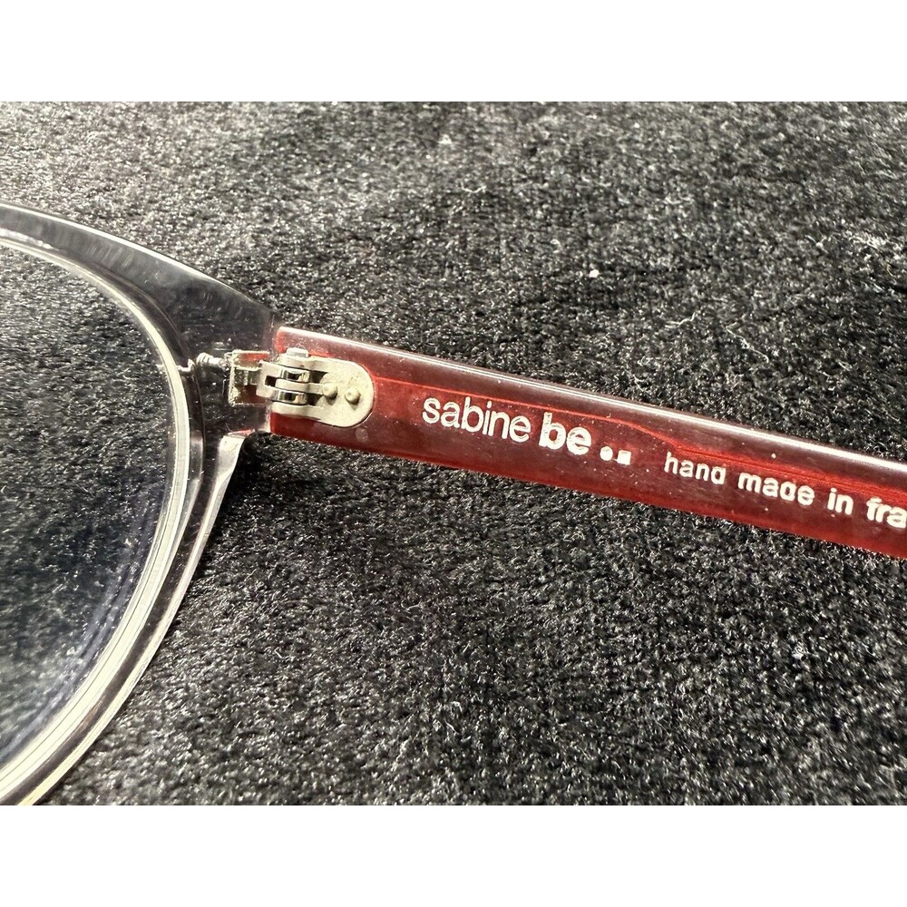 Sabine Be be crazy Eyeglass Frames 48-22 Col 17 Red Clear Handmade France 145 - Picture 8 of 9
